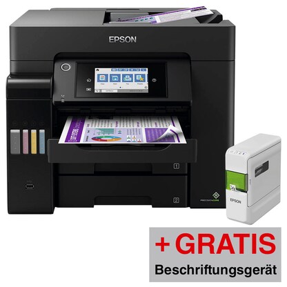 Artikelbild 21 für AKTION: EPSON EcoTank ET-5855 4 in 1 Tintenstrahl-Multifunktionsdrucker schwarz + GRATIS EPSON Beschriftungsgerät LW-C410 mit 150 Euro CashBack, Artikelnummer 648836