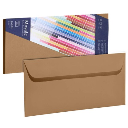 Artikelbild für artoz Briefumschläge Mosaic DIN lang ohne Fenster natur haftklebend 20 St., Artikelnummer 832281