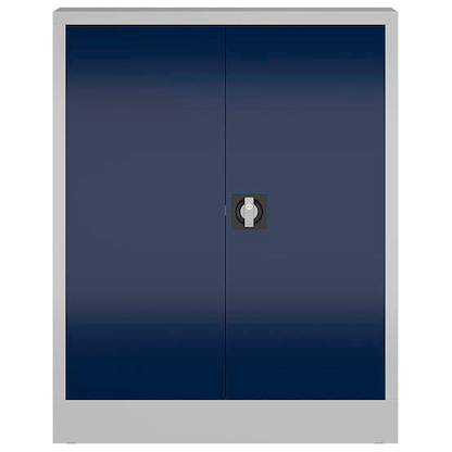 Artikelbild 3 für ClassiX Metallschrank X-530311 enzianblau, lichtgrau 80,0 x 38,0 x 100,0 cm, aufgebaut, Artikelnummer 182309