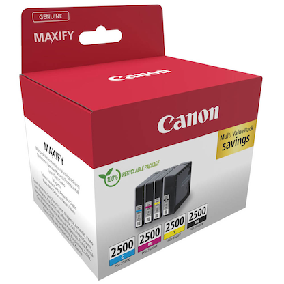 Artikelbild 2 für Canon PGI-2500 BK/C/M/Y schwarz, cyan, magenta, gelb Druckerpatronen, 4er-Set, Artikelnummer 209209