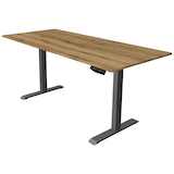 Artikelbild 1 für Kerkmann Move 1 elektrisch höhenverstellbarer Schreibtisch eiche rechteckig, T-Fuß-Gestell grau 180,0 x 80,0 cm, Artikelnummer 488112