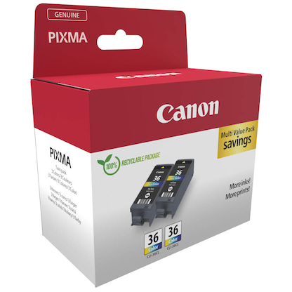 Artikelbild 2 für Canon CLI-36 Twin-Pack color Druckerpatronen, 2er-Set, Artikelnummer 209219
