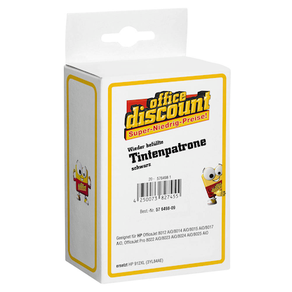 Artikelbild 2 für office discount schwarz Druckerpatrone kompatibel zu HP 912XL (3YL84AE), Artikelnummer 576498