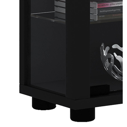 Artikelbild 2 für VCM my home Lumo Mini Vitrine schwarz 8 Fachböden mit Beleuchtung, Artikelnummer 781570