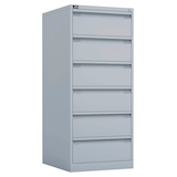 Artikelbild 1 für BISLEY ECO Karteischrank lichtgrau 6 Schubladen 57,0 x 62,2 x 132,1 cm, Artikelnummer 379899