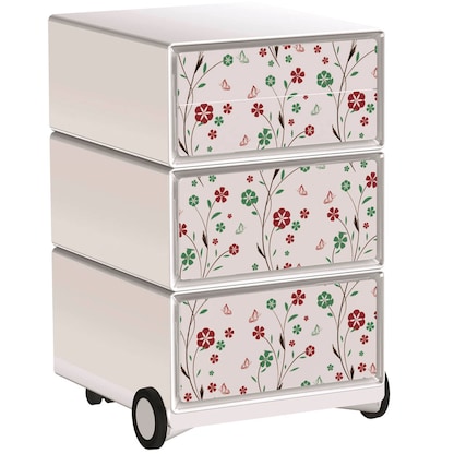 Artikelbild für PAPERFLOW easyBox Garden Factory Rollcontainer weiß, bunt 4 Auszüge 39,0 x 43,6 x 64,2 cm, Artikelnummer 215899