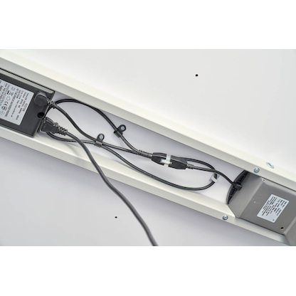 Artikelbild 5 für HAMMERBACHER XMKA19 elektrisch höhenverstellbarer Schreibtisch lichtgrau rechteckig, C-Fuß-Gestell silber 180,0 x 80,0 cm, Artikelnummer 837950