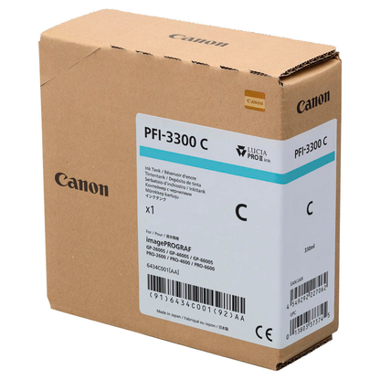 Artikelbild 2 für Canon PFI-3300 cyan Druckerpatrone, Artikelnummer 524719