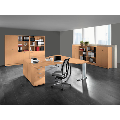 Artikelbild 4 für HAMMERBACHER Regalschrank Prokura, V7300/6/6/RE buche 80,0 x 42,0 x 200,4 cm, Artikelnummer 713693