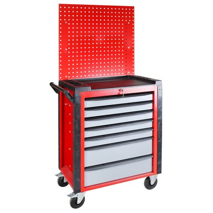 Artikelbild für ADB HQ Werkstattwagen mit Lochwand schwarz 7 Schubladen, Artikelnummer 892444
