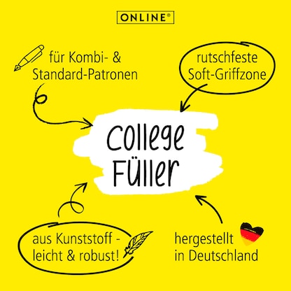 Artikelbild 3 für ONLINE® College Dackel Patronenfüller mehrfarbig M (mittel), Artikelnummer 616936