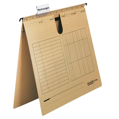 Artikelbild 2 für 25 FALKEN Hängehefter UNIREG Karton natronbraun 1 x kaufmännische Heftung, Artikelnummer 633255