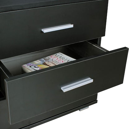 Artikelbild 5 für WOHNLING Nachttisch schwarz 45,0 x 34,0 x 54,0 cm, Artikelnummer 905930