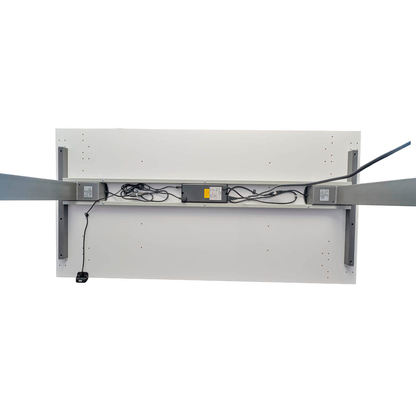 Artikelbild 6 für HAMMERBACHER XMKA19 elektrisch höhenverstellbarer Schreibtisch lichtgrau rechteckig, C-Fuß-Gestell silber 180,0 x 80,0 cm, Artikelnummer 837950