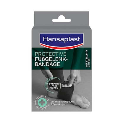 Artikelbild 18 für Hansaplast Sprunggelenkbandage PROTECTIVE 02579 schwarz, 1 St., Artikelnummer 577456