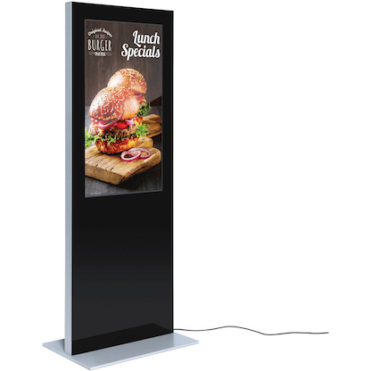 Artikelbild für Showdown® Displays Digitale Infostele Slim Infostele mit LED-Display, schwarz, 138,0 cm (55 Zoll), Artikelnummer 926889
