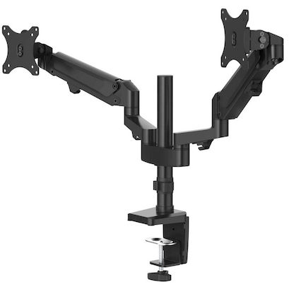 Artikelbild 2 für hama Monitor-Halterung FULLMOTION 00118498 schwarz für 2 Monitore, Tischklemme, Artikelnummer 676217