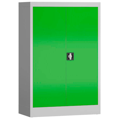 Artikelbild 2 für ClassiX Metallschrank X-530295 lichtgrau, gelbgrün 80,0 x 38,0 x 120,0 cm, aufgebaut, Artikelnummer 184568