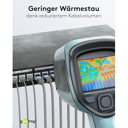 Artikelbild 4 für goobay RJ-45 Netzwerkkabel 1,0 m grau bis zu 10,00 Gbit/Sek. bis zu 500 MHz, 1 St., Artikelnummer 557559