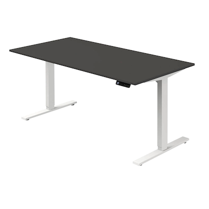Artikelbild für Kerkmann Move 3 elektrisch höhenverstellbarer Schreibtisch anthrazit rechteckig, T-Fuß-Gestell weiß 160,0 x 80,0 cm, Artikelnummer 574588