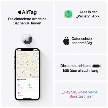 Artikelbild 6 für Apple AirTag 4er-Pack Bluetooth-Tracker, Artikelnummer 490023