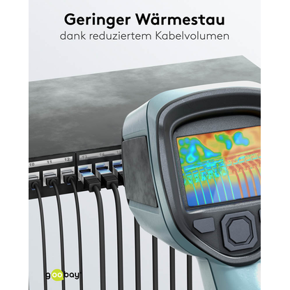 Artikelbild 8 für goobay RJ-45 Netzwerkkabel 1,0 m schwarz bis zu 10,00 Gbit/Sek. bis zu 500 MHz, 1 St., Artikelnummer 557719
