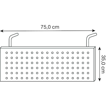 Artikelbild 2 für HAMMERBACHER SI08 Sichtblende silber 75,0 x 35,0 cm, Artikelnummer 864506