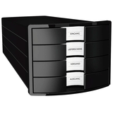 Artikelbild 1 für HAN Schubladenbox Impuls schwarz 1012-13, DIN A4 mit 4 Schubladen, Artikelnummer 310591