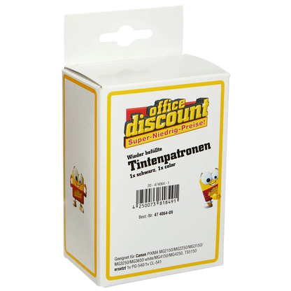 Artikelbild 4 für office discount schwarz, color Druckköpfe kompatibel zu Canon PG-540/CL-541, 2er-Set, Artikelnummer 474064