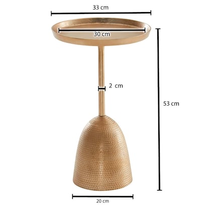 Artikelbild 2 für WOHNLING Beistelltisch Aluminium gold 33,0 x 33,0 x 53,0 cm, Artikelnummer 166339