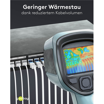 Artikelbild 4 für goobay RJ-45 Netzwerkkabel 1,0 m weiß bis zu 10,00 Gbit/Sek. bis zu 500 MHz, 1 St., Artikelnummer 557779
