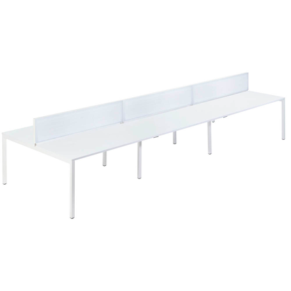 Artikelbild 6 für PAPERFLOW easyDesk Doppelschreibtisch weiß rechteckig, 4-Fuß-Gestell weiß 480,0 x 166,0 cm, Artikelnummer 527996