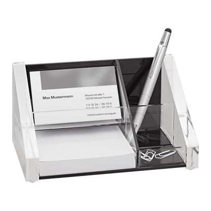 Artikelbild 16 für WEDO Schreibtisch-Organizer Exklusiv glasklar/schwarz Acryl 4 Fächer 16,4 x 9,7 x 8,9 cm, Artikelnummer 456710