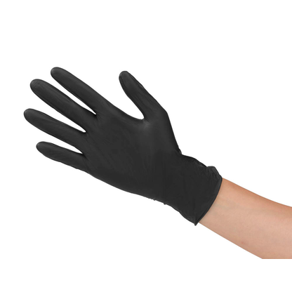 Artikelbild 3 für Meditrade® unisex Einmalhandschuhe Nitril® black schwarz Größe M, 100 St., Artikelnummer 242816