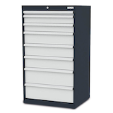 Artikelbild 1 für Simplaflex® Systemeinrichter C-Line Schubladenschrank anthrazit 8 Schubladen 70,0 x 57,5 x 122,0 cm, Artikelnummer 683668