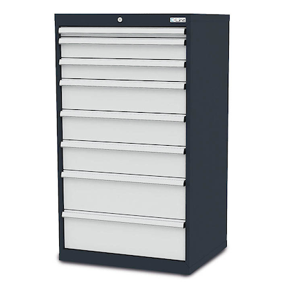 Artikelbild für Simplaflex® Systemeinrichter C-Line Schubladenschrank anthrazit 8 Schubladen 70,0 x 57,5 x 122,0 cm, Artikelnummer 683668