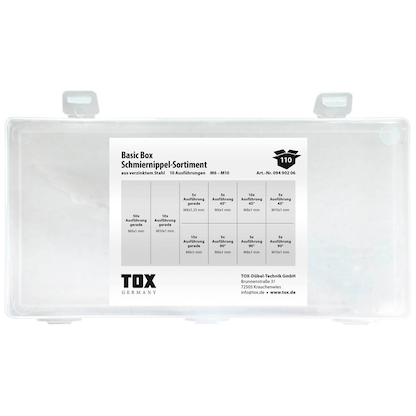 Artikelbild 3 für TOX Schmiernippel-Sortiment BASIC 110-teilig, Artikelnummer 560239