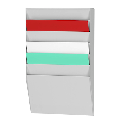 Artikelbild 4 für PAPERFLOW Wandprospekthalter grau DIN A4 6 Fächer, Artikelnummer 290282
