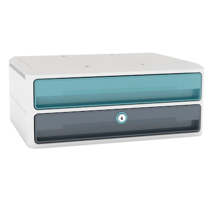 Artikelbild 24 für cep Schubladenbox MoovUp mit Schloss mint, grau 1091112961, DIN A4 quer mit 2 Schubladen, Artikelnummer 431811