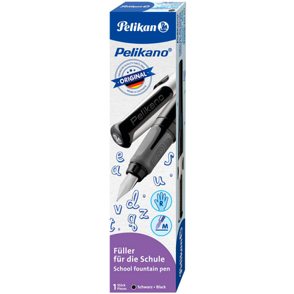 Artikelbild 3 für Pelikan Pelikano® Patronenfüller schwarz M (mittel), Artikelnummer 274777
