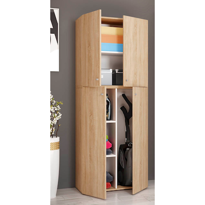 Artikelbild 5 für VCM my home Putzmittelschrank Lona, 913849 sonoma-Eiche 3 Fachböden 70,2 x 39,0 x 183,0 cm, Artikelnummer 622643