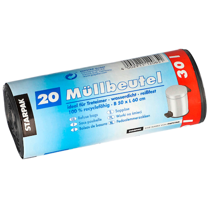 Artikelbild 3 für STARPAK Müllbeutel 30,0 l grau 17,0 µm, 20 St., Artikelnummer 566974