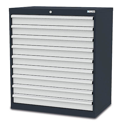 Artikelbild für Simplaflex® Systemeinrichter C-Line Schubladenschrank anthrazit 9 Schubladen 90,0 x 57,5 x 102,0 cm, Artikelnummer 683849