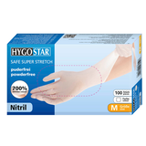 Artikelbild 1 für HYGOSTAR unisex Einmalhandschuhe SAFE SUPER STRETCH weiß Größe M, 100 St., Artikelnummer 291075