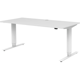 Artikelbild 1 für röhr direct.office elektrisch höhenverstellbarer Schreibtisch weiß rechteckig, T-Fuß-Gestell weiß 160,0 x 70,0 cm, Artikelnummer 467987