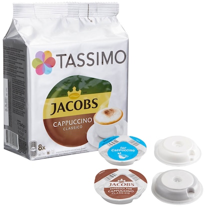 Artikelbild 13 für TASSIMO JACOBS CAPPUCCINO CLASSICO Kaffeediscs, Arabica- und Robustabohnen 8 Portionen, Artikelnummer 857649