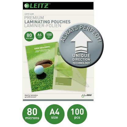 Artikelbild 8 für 100 LEITZ UDT Laminierfolien glänzend für A4 80 micron, Artikelnummer 472464