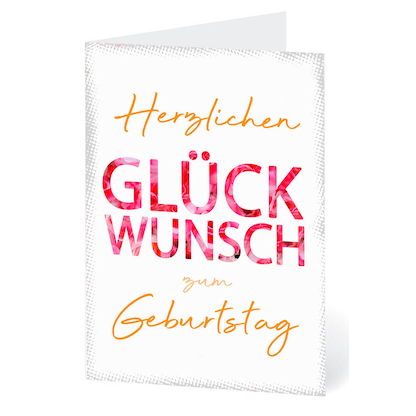 Artikelbild für LUMA Geburtstagskarte Schrift DIN B6 Schrift, Artikelnummer 141469