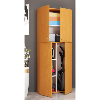 Artikelbild 4 für VCM my home Putzmittelschrank Lona, 913850 buche 4 Fachböden 70,2 x 39,0 x 183,0 cm, Artikelnummer 622617