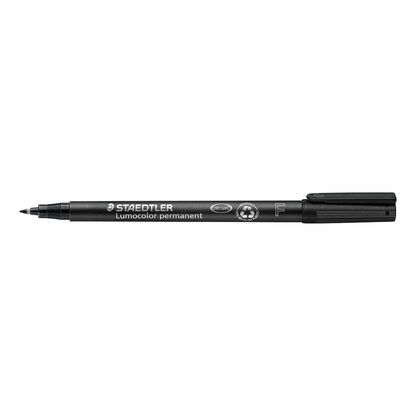 Artikelbild 2 für 10 STAEDTLER Lumocolor Folienstifte schwarz 0,6 mm permanent, Artikelnummer 147801